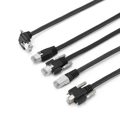 Cat6A ক্যামেরা ইন্ডাস্ট্রিয়াল ইথারনেট কেবল S/FTP RJ45 8P লক স্ক্রু GigE সহ