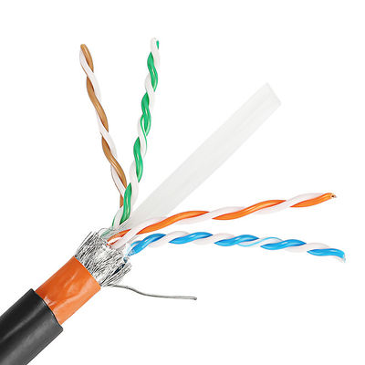 পিভিসি জ্যাকেট সহ আউটডোর 23AWG Cat5e Lan কেবল Cat6 Cat6A Cat7 Cat7A