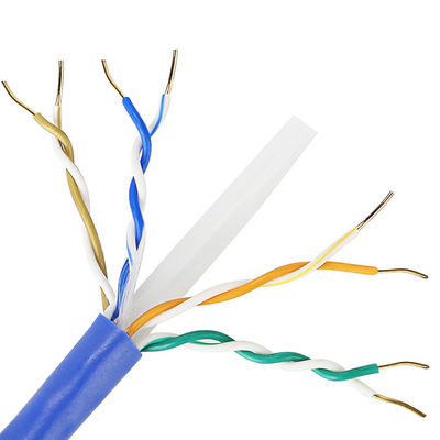 খাঁটি কপার ইথারনেট Cat6 ল্যান ক্যাবল 1000 Ft CU 4PR 23AWG 0.57mm ইন্ডোরের জন্য