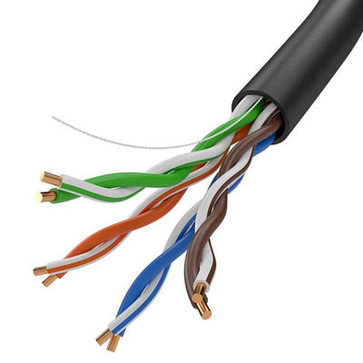 সলিড UTP Cat5e নেটওয়ার্ক কেবল 4 জোড়া CCA কন্ডাক্টর PVC জ্যাকেট