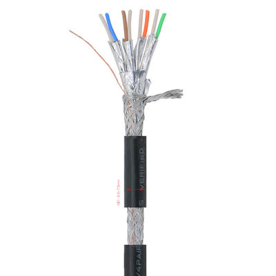 SFTP আউটডোর Cat7 Lan কেবল ডাবল শিল্ড CCA 28AWG মাল্টিকালার