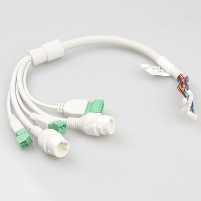 কালো ইথারনেট ক্যামেরা ল্যান কেবল RJ45+3.81 বহুমুখী স্থিতিশীল