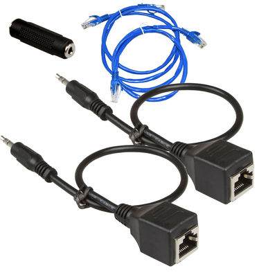 3.5 মিমি 1/8&quot; কাস্টম ওয়্যার অ্যাসেম্বলি RJ45 পুরুষ থেকে মহিলা Cat5 Cat6