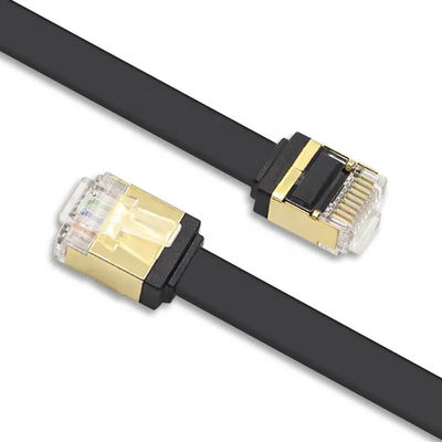 অতি পাতলা RJ45 Cat7 প্যাচ কর্ড ফ্ল্যাট নেটওয়ার্ক Cat5e CAT6 LSZH জ্যাকেট