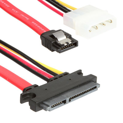 ROHS SATA III ডেটা ওয়্যার হারনেস কেবল SATA 7+15Pin 22Pin থেকে SATA 7Pin+4Pin