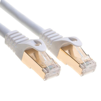 0.5-90m RJ45 প্যাচ কর্ড, ডাবল শিল্ড হোয়াইট ক্যাট 7 ইথারনেট কেবল