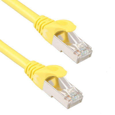 হলুদ আউটডোর Cat7 SSTP কেবল, ব্যবহারিক 26AWG LSZH প্যাচ কর্ড
