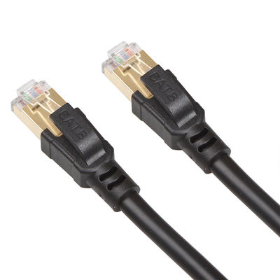 OEM গিগাবিট ইথারনেট Cat8 প্যাচ কেবল S/FTP 40Gbps 2000MHZ ব্যবহারিক