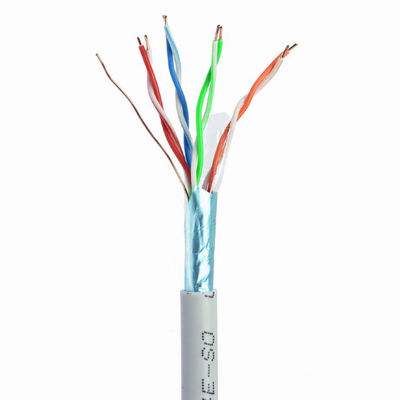 UL FTP ইথারনেট Cat5e Lan কেবল 24AWG BC 0.5mm PVC জ্যাকেট 4 জোড়া 305m