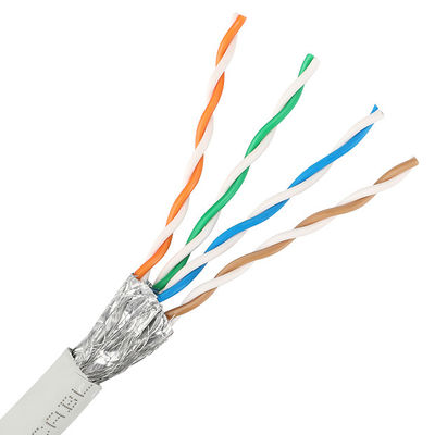 26AWG FTP LSZH Cat5e ল্যান ক্যাবল বিসি কন্ডাক্টর 1000 ফুট মাল্টিকালার