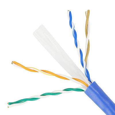 খাঁটি কপার ইথারনেট Cat6 ল্যান ক্যাবল 1000 Ft CU 4PR 23AWG 0.57mm ইন্ডোরের জন্য