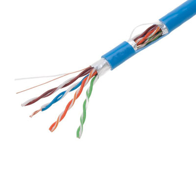 নীল 0.57 মিমি CAT6 FTP কেবল, ব্যবহারিক খাঁটি কপার Cat6 কেবল