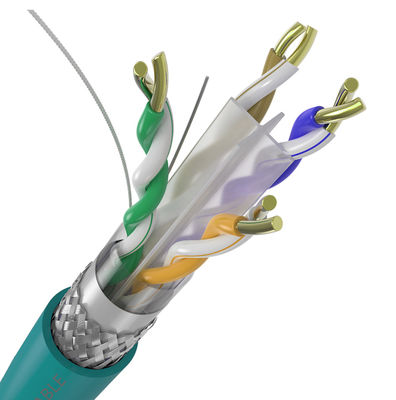 LSZH 23AWG Cat6 শিল্ডেড কেবল STP SSTP হাই পারফরম্যান্স বিশুদ্ধ বেয়ার কপার