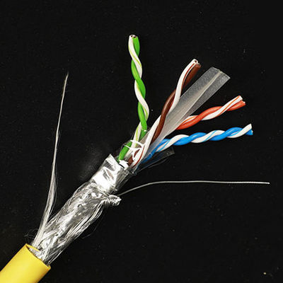 LSZH 23AWG Cat6 শিল্ডেড কেবল STP SSTP হাই পারফরম্যান্স বিশুদ্ধ বেয়ার কপার
