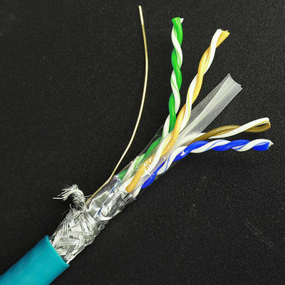LSZH 23AWG Cat6 শিল্ডেড কেবল STP SSTP হাই পারফরম্যান্স বিশুদ্ধ বেয়ার কপার