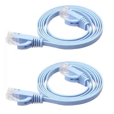 ফ্ল্যাট Cat8 Cat7 Cat6 প্যাচ কর্ড 1Gbps সলিড হাই স্পিড কম্পিউটারের জন্য