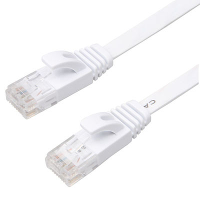 ক্লিপ সহ মডেম Cat6 সলিড ফ্ল্যাট প্যাচ তারের উচ্চ গতি 30 AWG