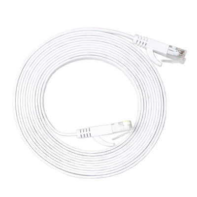 ক্লিপ সহ মডেম Cat6 সলিড ফ্ল্যাট প্যাচ তারের উচ্চ গতি 30 AWG