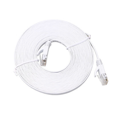 ক্লিপ সহ মডেম Cat6 সলিড ফ্ল্যাট প্যাচ তারের উচ্চ গতি 30 AWG