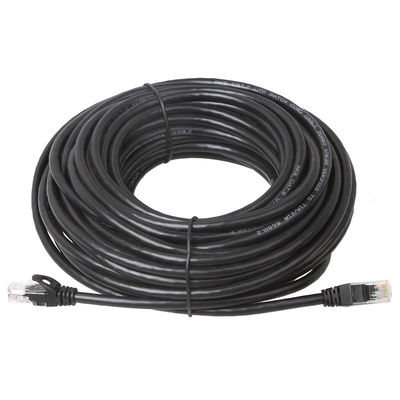 গিগাবিট ইথারনেট 650MHz 100W PoE RJ45 UTP এর জন্য কালো Cat6 Cat6a প্যাচ কর্ড