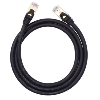 10 গিগাবিট Cat6a শিল্ডেড প্যাচ ক্যাবল STP RJ45 100W PoE স্থিতিশীল