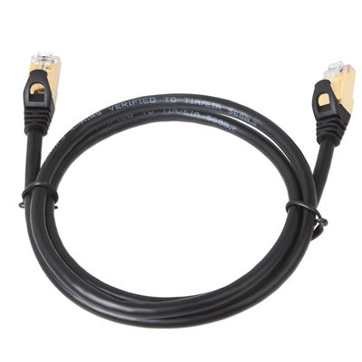 10 গিগাবিট Cat6a শিল্ডেড প্যাচ ক্যাবল STP RJ45 100W PoE স্থিতিশীল