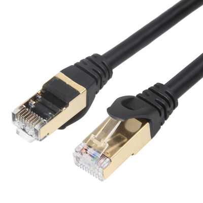 10 গিগাবিট Cat6a শিল্ডেড প্যাচ ক্যাবল STP RJ45 100W PoE স্থিতিশীল