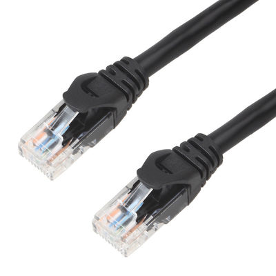 CMG মডুলার প্লাগ সংযোগকারী সহ কালো LSZH UTP Cat6a ল্যান কেবল