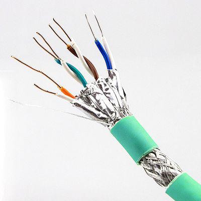 OEM নেটওয়ার্ক Cat7 ল্যান কেবল উচ্চ গতি 20Gbps 24AWG BC S/FTP PVC জ্যাকেট 4 জোড়া