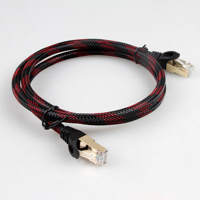 নাইলন ব্রেইডেড শিল্ডেড Cat7 ল্যান ক্যাবল S/FTP BC RJ45 কানেক্টর সহ নেটওয়ার্কিং