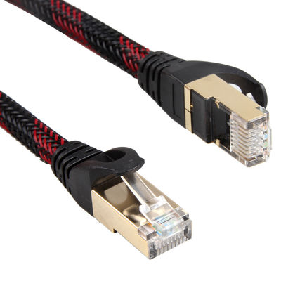 নাইলন ব্রেইডেড শিল্ডেড Cat7 ল্যান ক্যাবল S/FTP BC RJ45 কানেক্টর সহ নেটওয়ার্কিং