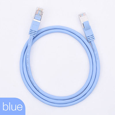 RJ45 সংযোগকারী সহ ইন্ডোর ইথারনেট Cat5e প্যাচ কর্ড 100m FTP STP PVC জ্যাকেট