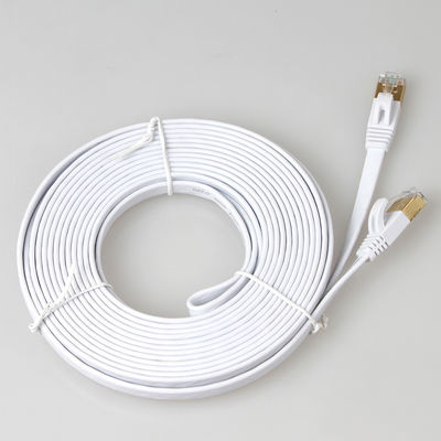 SFTP শিল্ডেড Cat7 প্যাচ কর্ড ফ্ল্যাট ইথারনেট মাল্টিকালার টেকসই