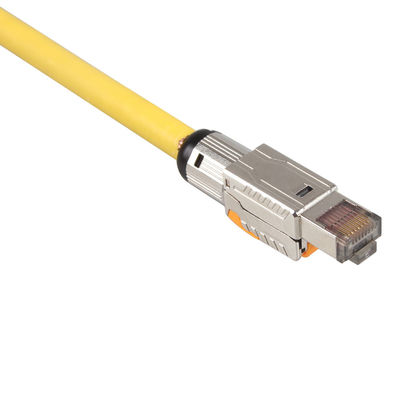 LSZH ইথারনেট ক্যাট 8 ল্যান কেবল S/FTP 22AWG ডাবল শিল্ডেড হলুদ রঙ