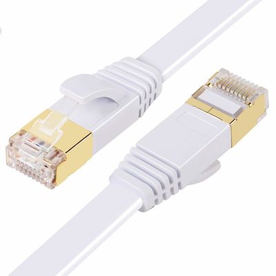 RJ45 সংযোগকারী সহ কম্পিউটার Cat7 ফ্ল্যাট প্যাচ কেবল SFTP শিল্ড