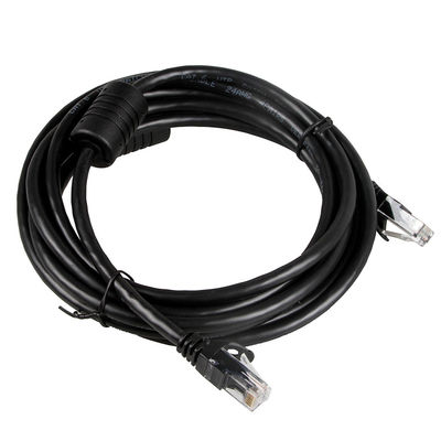 24AWG কালো ইথারনেট কেবল ক্যাট 6, RJ45 সংযোগকারী 100 Ft ইথারনেট কর্ড