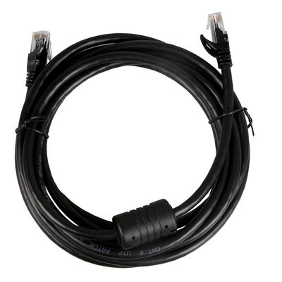 24AWG কালো ইথারনেট কেবল ক্যাট 6, RJ45 সংযোগকারী 100 Ft ইথারনেট কর্ড