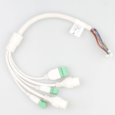 কালো ইথারনেট ক্যামেরা ল্যান কেবল RJ45+3.81 বহুমুখী স্থিতিশীল