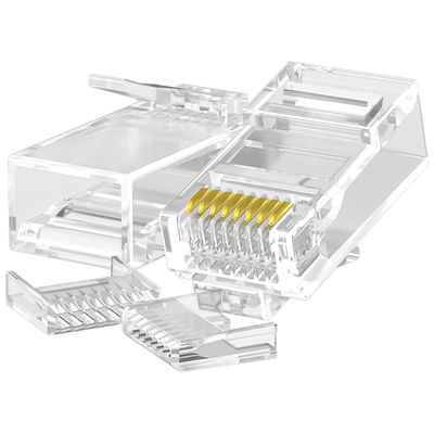 টেকসই PC RJ45 Cat6 সংযোগকারী, 8P8C শিল্ডেড CAT6 UTP সংযোগকারী