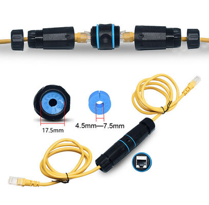 আউটডোর IP68 ইনলাইন জলরোধী সংযোগকারী CAT6 STP মহিলা থেকে মহিলা