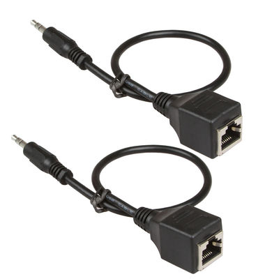 3.5 মিমি 1/8&quot; কাস্টম ওয়্যার অ্যাসেম্বলি RJ45 পুরুষ থেকে মহিলা Cat5 Cat6