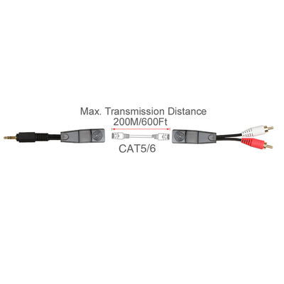 RCA অডিও সিগন্যাল 3.5 MM স্টেরিও কেবল লাল সাদা রঙ ফিট Cat5 Cat6 Cat7 Cat8