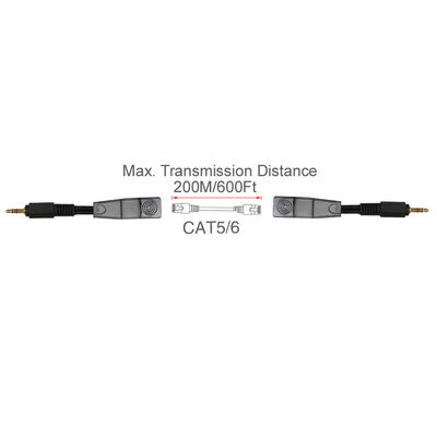 Cat5 Cat6 কাস্টম ওয়্যার অ্যাসেম্বলি 3.5 মিমি স্টেরিও থেকে RJ45 ফিমেল অডিও এক্সটেন্ডার