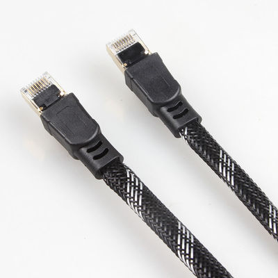 হেভি ডিউটি ​​Rj45 Cat8 নেটওয়ার্ক কেবল, নাইলন ব্রেইডেড প্যাচ কর্ড ক্যাট 8