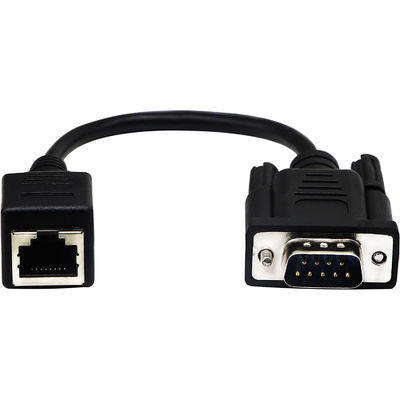 Cat5 Cat6 RJ45 থেকে RS232 কেবল, DB9 9 পিন ইন্ডাস্ট্রিয়াল ইথারনেট ক্যাবল অ্যাসেম্বলি