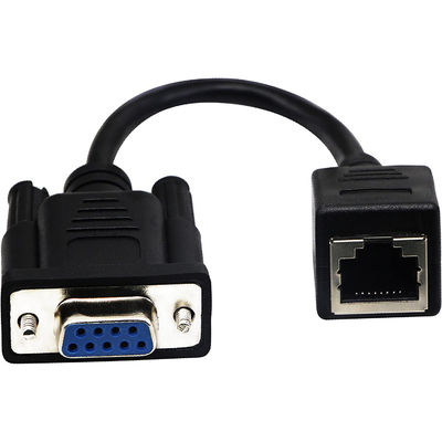 Cat5 Cat6 RJ45 থেকে RS232 কেবল, DB9 9 পিন ইন্ডাস্ট্রিয়াল ইথারনেট ক্যাবল অ্যাসেম্বলি
