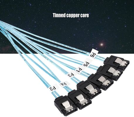 ফিমেল স্প্লিটার ওয়্যার হারনেস কেবল 6Gbps SATA III HDD 7pin থেকে 7pin সার্ভারের জন্য