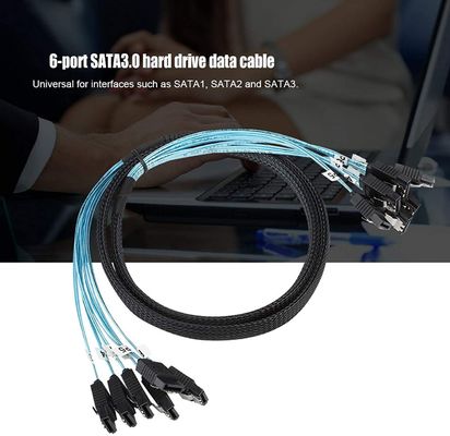 ফিমেল স্প্লিটার ওয়্যার হারনেস কেবল 6Gbps SATA III HDD 7pin থেকে 7pin সার্ভারের জন্য