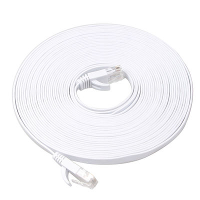 আউটডোর ইন্ডোর Cat6 প্যাচ কর্ড 100 Ft 10Gbps স্লিম ফ্ল্যাট টেকসই