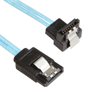 8 ইঞ্চি নীল SATA 3 এক্সটেনশন কেবল, সোজা থেকে সোজা SATA 3 কর্ড